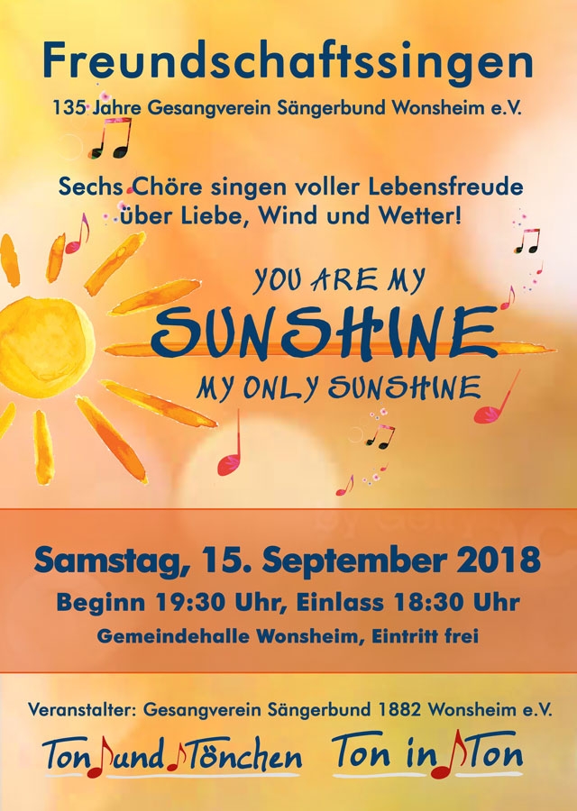 Freundschaftssingen Plakat